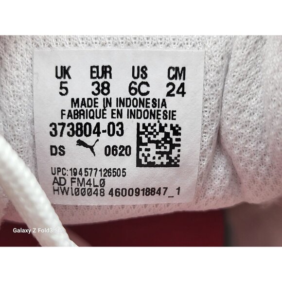 Puma Smash Buck Youth Sneakers White Red Athletic Casual Shoes Size 6C 373804 03 - Picture 5 of 9